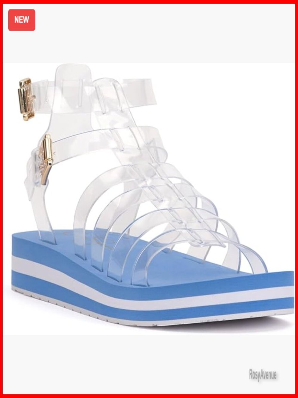 Platform Sandals with Ankle Strap, Open Toe, Dress Occasion